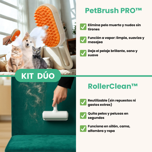 Kit Dúo: La solución definitiva para el pelo de mascotas