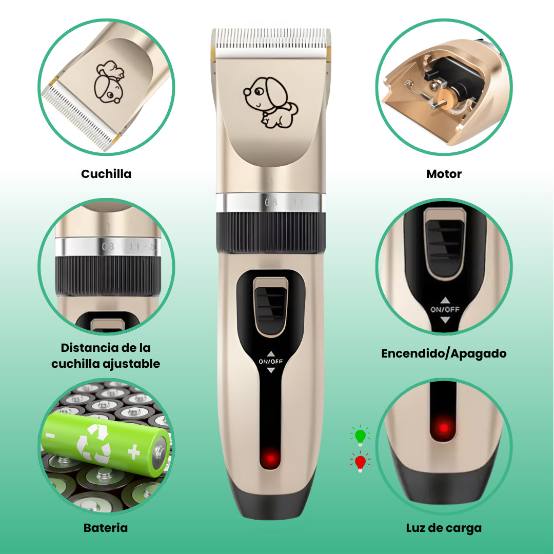 KIT CORTAPELOS RECARGABLE USB + ACCESORIOS PREMIUM