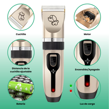 KIT CORTAPELOS RECARGABLE USB + ACCESORIOS PREMIUM