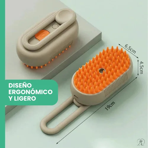 PetBrush Pro™ - Cepillo a Vapor 3 en 1 para un Pelaje Perfecto
