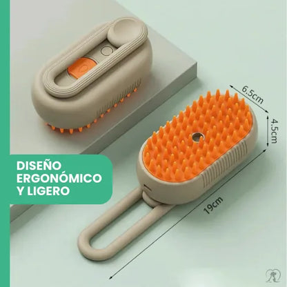PetBrush Pro™ - Cepillo a Vapor 3 en 1 para un Pelaje Perfecto